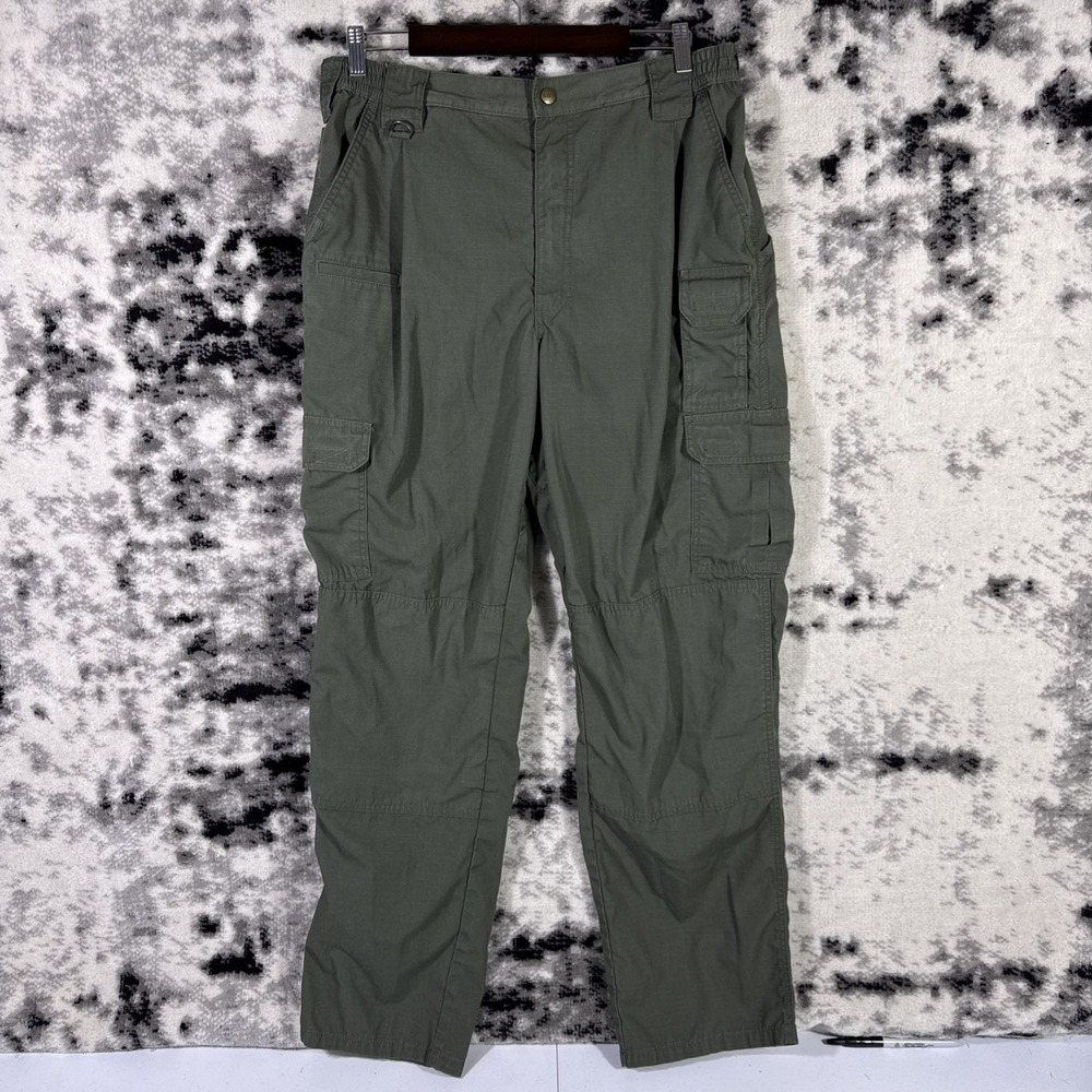 5.11 Tactical Ripstop Pants Mens Size 38x34 Green Cargo Utility Duty Workwear